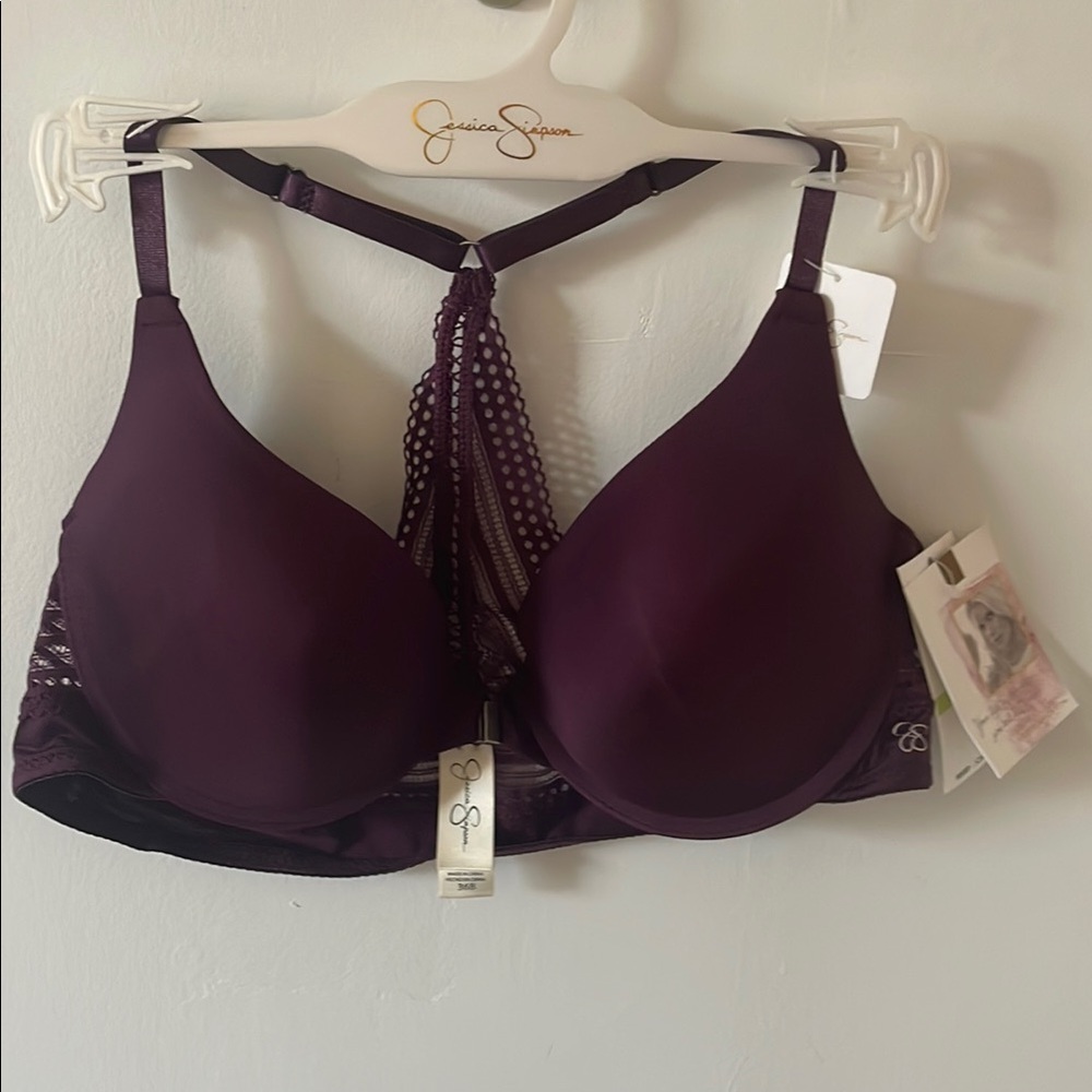 Jessica Simpson Purple Racerback Wired Bra